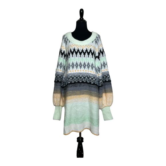 Free People Frozen Forrest Oversize Tunic Sweater Size Small - Picture 9 of 12